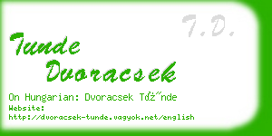tunde dvoracsek business card